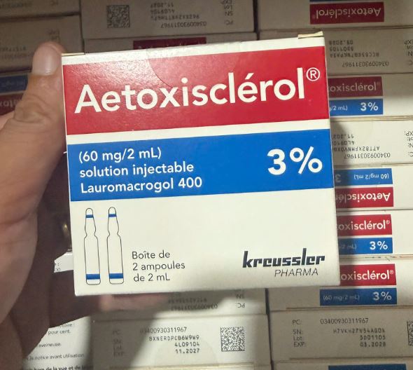 Thuốc Aetoxisclerol 2% (Lauromacrogol 400) điều trị giãn tĩnh mạch