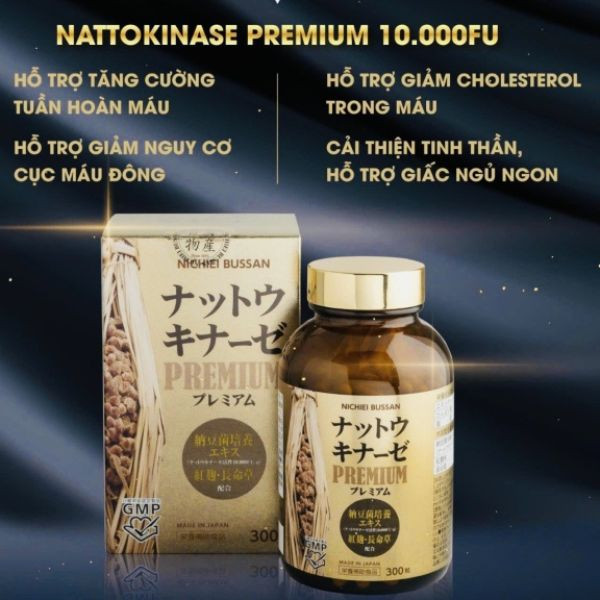 NATTOKINASE BUSSANREMIUM 10.000FU - 300 VIÊN
