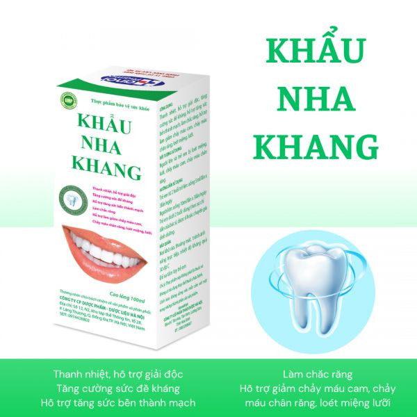 Khẩu nha khang giúp thanh nhiệt giải độc