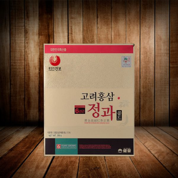 Hồng Sâm Nguyên Củ Tẩm Mật Ong Cao Cấp HQ – KUNBO – Honeyed Korean Red Ginseng Gold