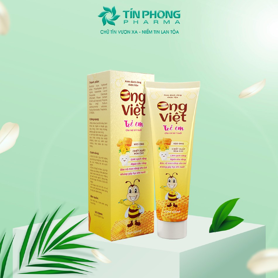 Kem Đánh Răng Dược Liệu Ong Việt Trẻ Em