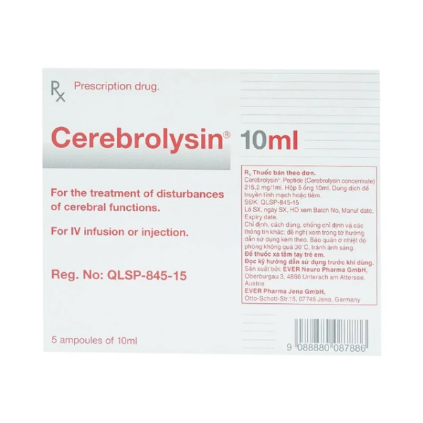 Thuốc Tiêm Cerebrolysin 10ml Hỗ Trợ Điều Trị Sa Sút Trí Tuệ, Alzheimer Và Đột Quỵ