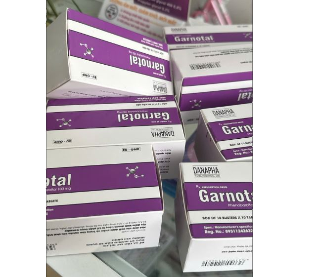 Garnotal 100mg Danapha  chống động kinh, co giật, an thần 