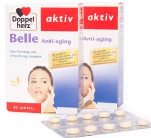 Viên uống Belle Anti Aging Doppelherz Aktiv hỗ trợ làm chậm quá trình lão hóa da (30 viên)