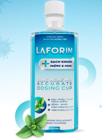 Nước Súc Miệng LAFORIN CHLORHEXIDINE Ngăn Ngừa Viêm Nướu, Hôi Miệng, Chảy Máu Chân Răng, Sát khuẩn, sạch mảng bám 500ml