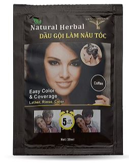 Natural Herbal Dầu Gội Làm Nâu Tóc Con Tra