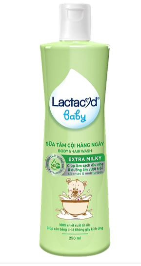 Sữa Tắm Gội Lactacyd Baby Extra Milky Sanofi (C/250ml)
