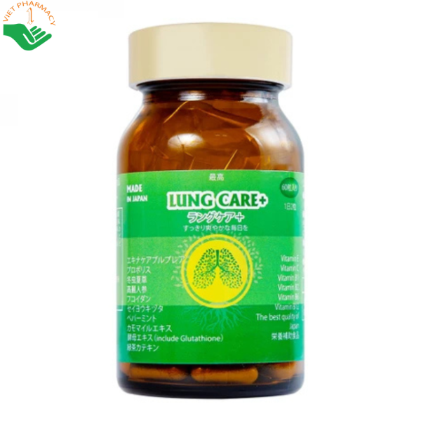 Viên uống bổ phổi, hỗ trợ hệ hô hấp khỏe mạnh Lung Care+ Jpanwell (60 viên)