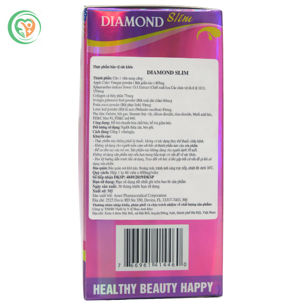 Viên uống Diamond Slim USA giảm cân, giảm mỡ bụng, chống lão hóa, làm đẹp da 