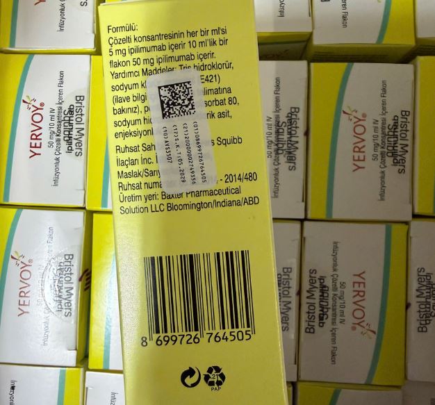 Thuốc Yervoy 50mg/10ml điều trị ung thư da