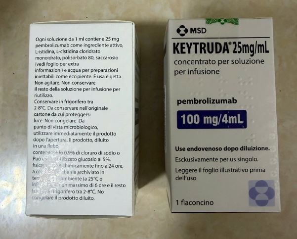 Điều trị các dòng tế bào ung thư Keytruda 25mg/4mL Pembrolizumab