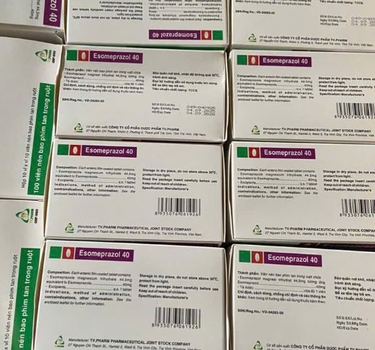 Thuốc điều trị loét dạ dày tá tràng Esomeprazol 40mg