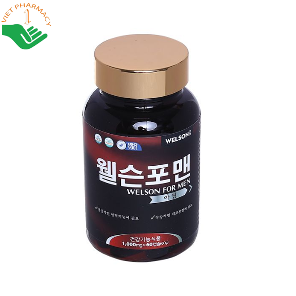 Viên uống Welson For Men Zinc hỗ trợ tăng cường khả năng sinh lý nam (1 lọ x 60 viên)