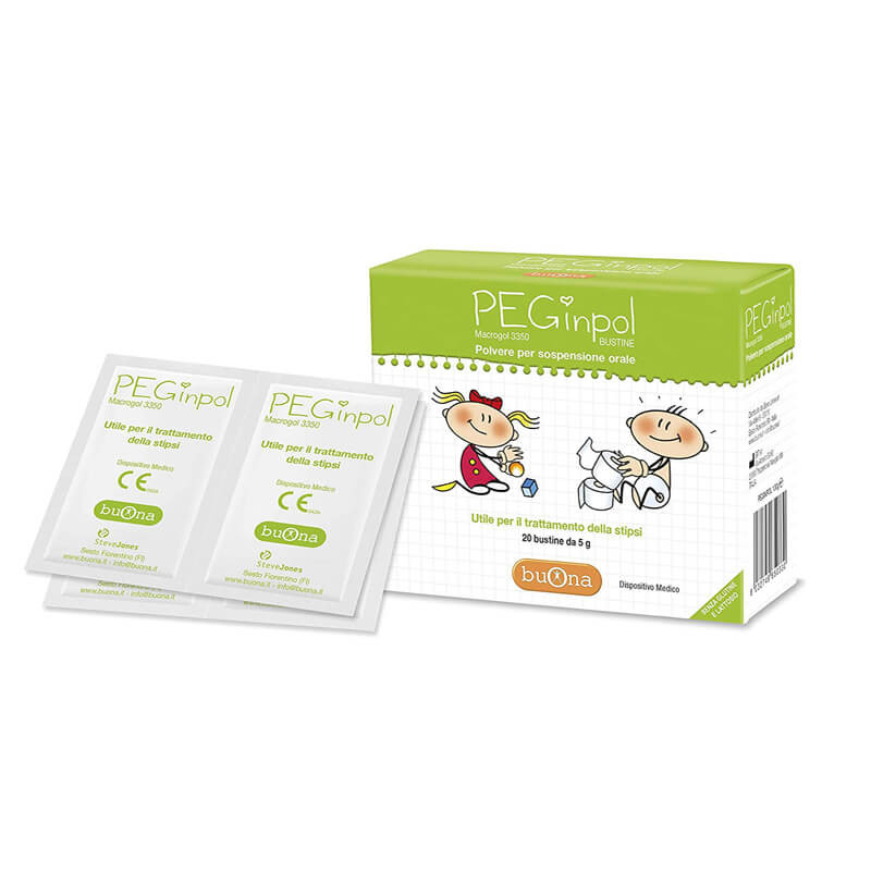 Bột pha hỗn dịch nhuận tràng PEGinpol Buona cải thiện tình trạng táo bón cho trẻ (20 gói x 5g)