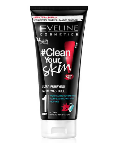 Gel rửa mặt Eveline Clean Your Skin sạch sâu, ngừa mụn 200ML