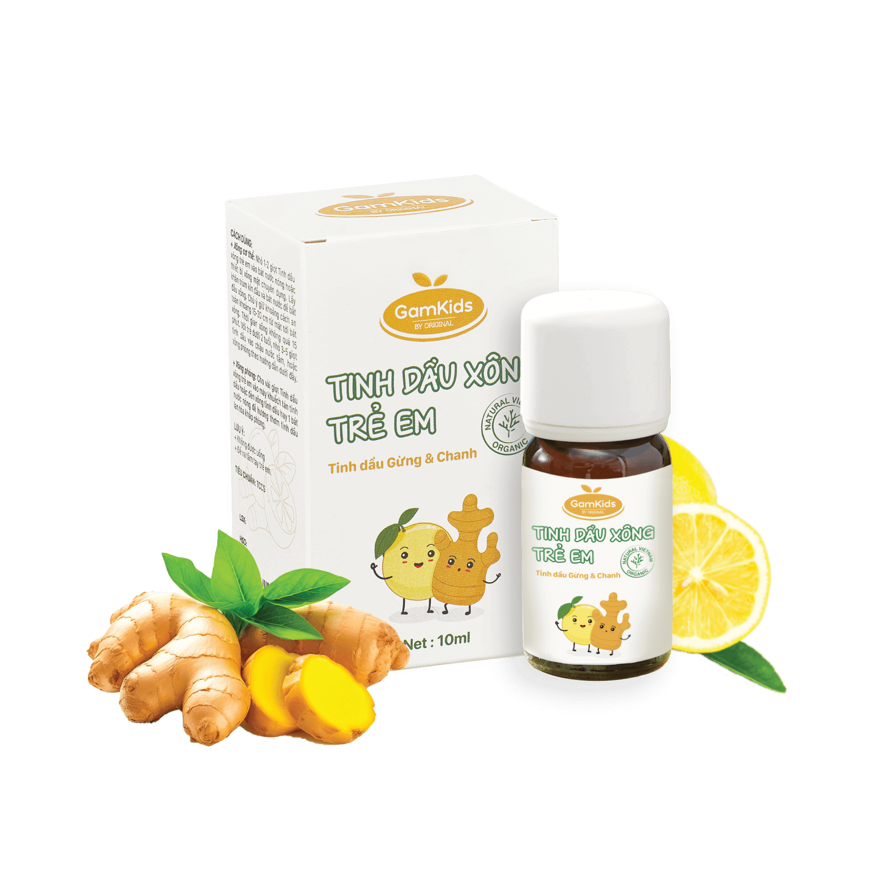 Tinh Dầu Xông Trẻ Em – Dầu Gừng&Chanh