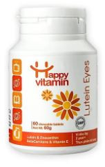 Viên ngậm bổ mắt, giảm nhức mỏi mắt, cải thiện thị lực Happy Vitamin Lutein Eyes - Bảo vệ mắt trước Tivi,Ipad