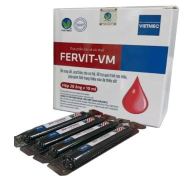 Fervit-VM, hỗ trợ bổ sung sắt, acid folic, giảm thiếu máu do thiếu sắt