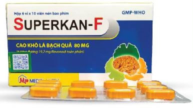 Superkan F Cao khô lá Bạch quả 80 mg – điều hòa tuần hoàn máu não