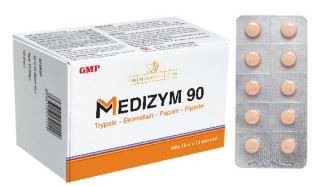 Viên uống MEDIZYM 90 - hỗ trợ giảm các biểu hiện sưng, đau, phù nề