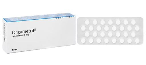 Viên nén Orgametril 5mg MSD điều trị đa kinh, rong kinh, rong huyết (1 vỉ x 30 viên)