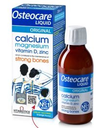 Dung dịch Osteocare Liquid Vitabiotics bổ sung canxi, magiê, vitamin D, kẽm giúp xương chắc khỏe (200ml)