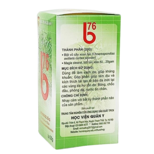 Thuốc bỏng quân đội B76 Học viện Quân Y trị bỏng tốt