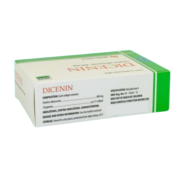 Viên nang Dicenin 400mg Mediplantex điều trị và phục hồi chức năng sau đột quỵ, chấn thương (3 vỉ x 10 viên)