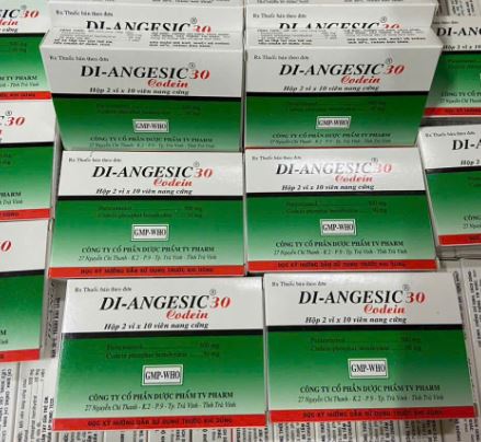 Thuốc Di-Angesic 30 Codein giảm đau cấp tính mức độ trung bình (2 vỉ x 10 viên)