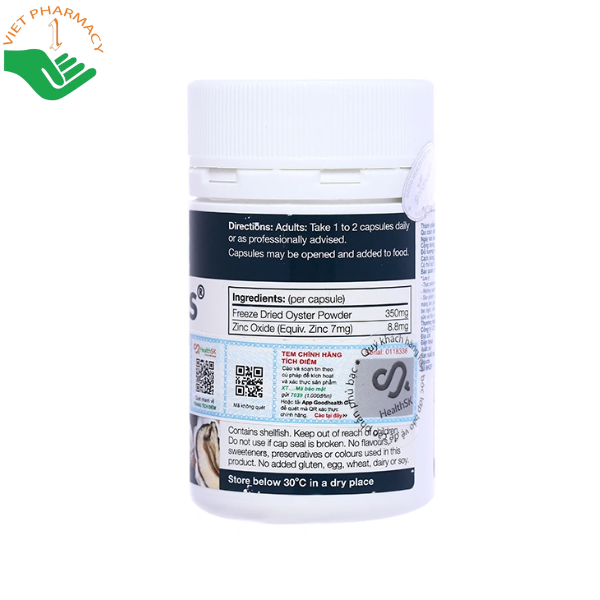 Viên uống Goodhealth Oyster Plus (1 lọ x 60 viên)