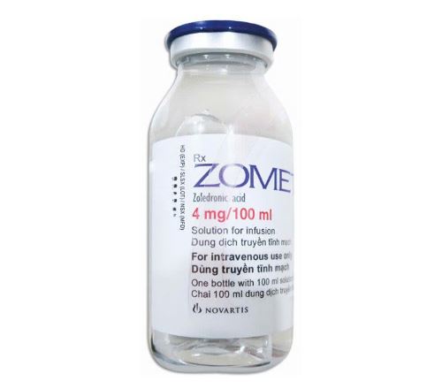 Dung dịch truyền Zometa 4mg (Zometa Solution for Infusion 4mg) tăng calci huyết do ung thư