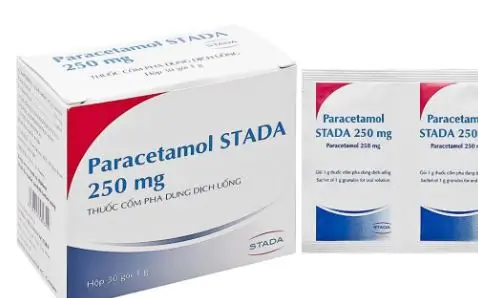 Cốm Paracetamol Stada 250mg điều trị các cơn đau do cảm cúm, nhức đầu, đau họng (30 gói x 1g)