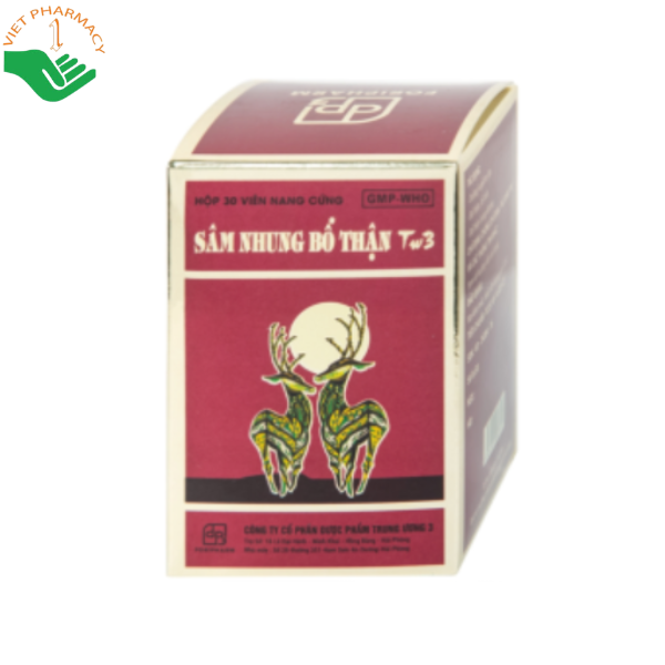 Sâm Nhung Bổ Thận TW3 bổ thận tráng dương (1 lọ x 30 viên)