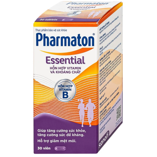 Pharmaton Essential Multivitamins Minerals hỗn hợp Vitamin và khoáng chất, tăng cường sức khỏe (30 viên)
