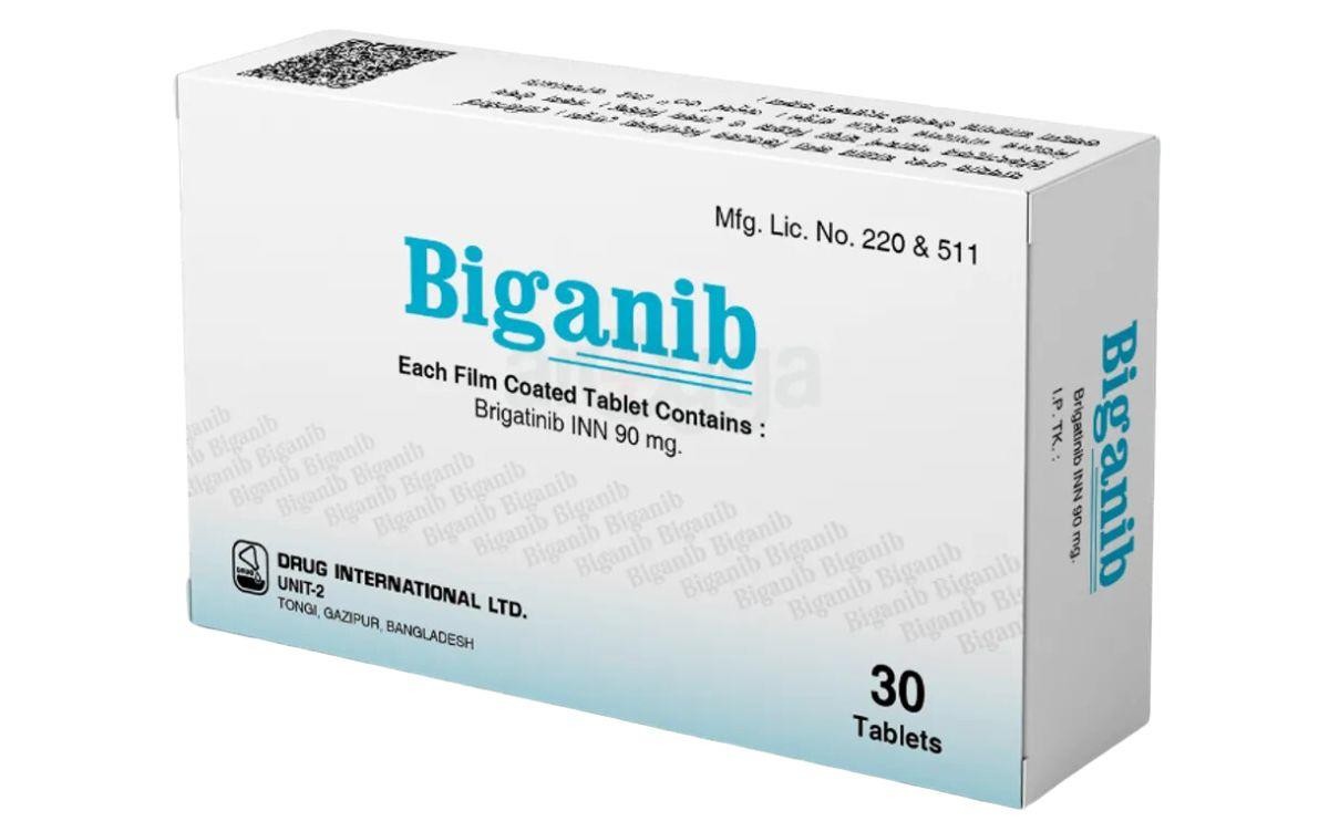 Thuốc Biganib 90mg chặn tăng sinh NSCLC ALK dương tính.