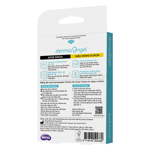 Miếng Dán Mụn Derma Angel Acne Patch For Day Dùng Cho Ngày 12 Miếng