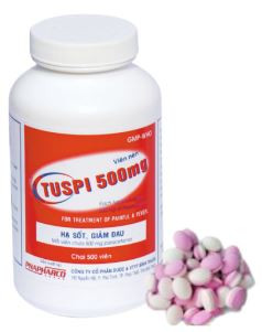 Tuspi paracetamol 500mg hạ sốt, giảm đau phapharco (c/500v)