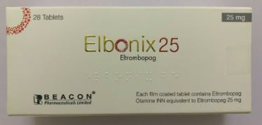 THUỐC UNG THƯ ELBONIX 25MG, HỘP 28 VIÊN