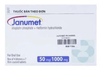 Viên nén Janumet 50mg/1000mg Patheon hỗ trợ chế độ ăn kiêng, cải thiện kiểm soát đường huyết tuýp 2