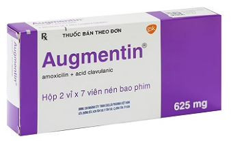 Augmentin 625mg trị nhiễm khuẩn do vi khuẩn nhạy cảm (2 vỉ x 7 viên)
