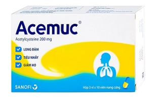 Thuốc Acemuc Acetylcystein 200mg Sanofi (Hộp/30viên Nang)