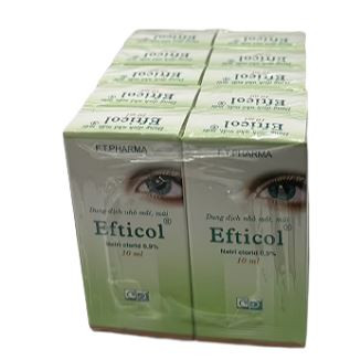 Thuốc Efticol Natri Clorid 0.9% Dược 3-2 dùng trong trường hợp rửa mắt, mũi