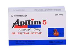 Thuốc Apitim 5 DHG điều trị tăng huyết áp (3 vỉ x 10 viên)