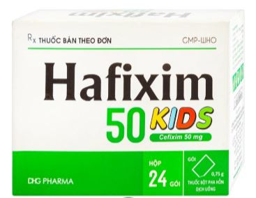 Bột Hafixim 50 Kids DHG điều trị nhiễm khuẩn (24 gói)