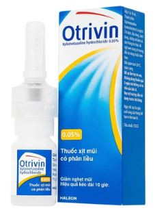 Thuốc xịt mũi Otrivin 0.05% GSK giảm triệu chứng nghẹt mũi, viêm mũi dị ứng (10ml)