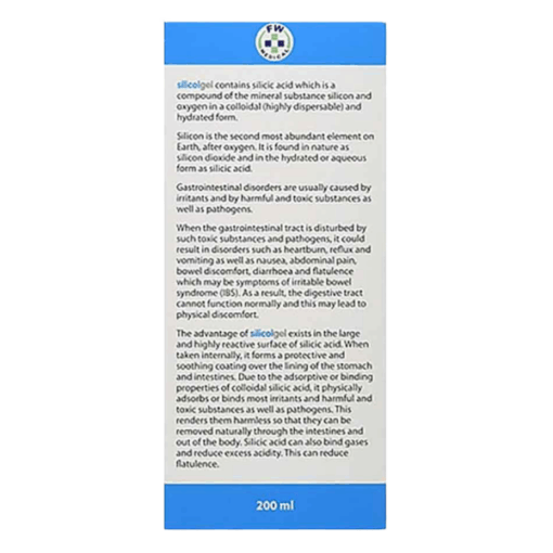 Gel tiêu hóa Silicol Gel hỗ trợ giảm trào ngược dạ dày (Chai 200ml)