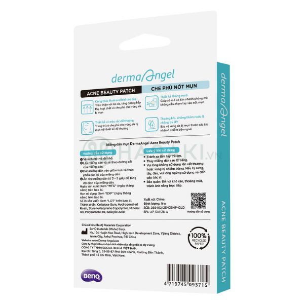 Miếng Dán Mụn Derma Angel Vui Nhộn Hologram 12+3 Miếng